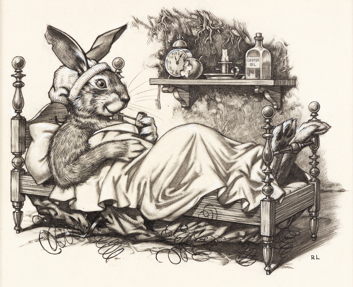 ROBERT LAWSON (1892-1957) Uncle Phineas was wrapped up most comfortably, smoking his pipe... [CHILDRENS / RABBITS]